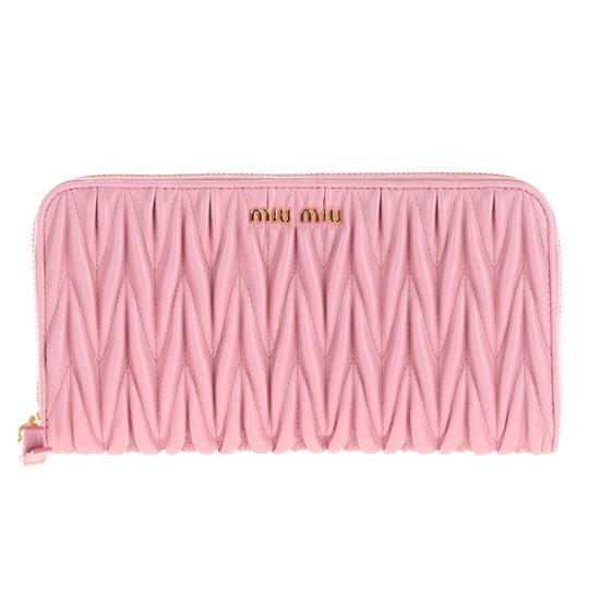 MiuMiu 財布 コピー マテラッセ ナッパレザー アラウンドジッパーウォレット 5ML506